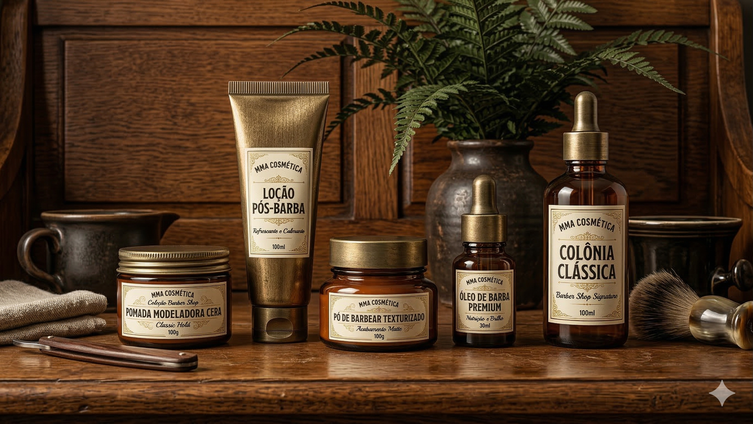 Produtos da Linha Clássica Premium (Barbearia)